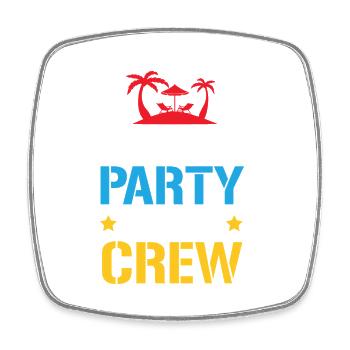 Hamburg Party Crew - Viereckiger Kühlschrankmagnet - Weiß - Vorne