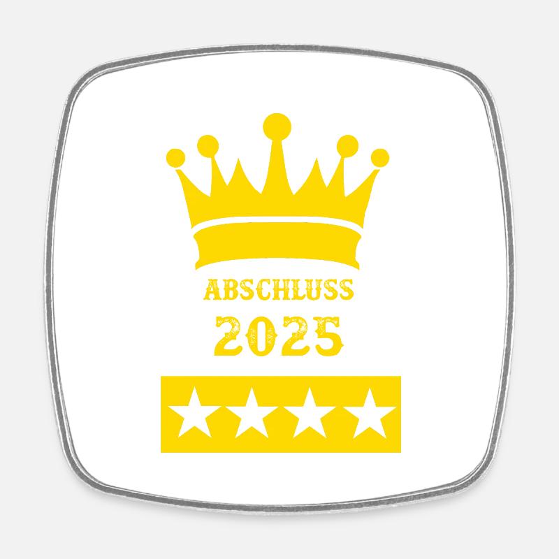 Abschluss 2025 - Viereckiger Kühlschrankmagnet - Weiß