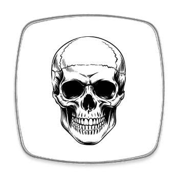 Tête de mort - Magnet carré - blanc - Devant