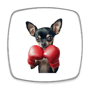 Chihuahua - Viereckiger Kühlschrankmagnet - Weiß - Vorne