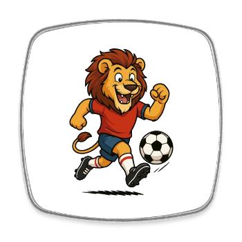 Loewe Comic Football - Square fridge magnet - white - Front