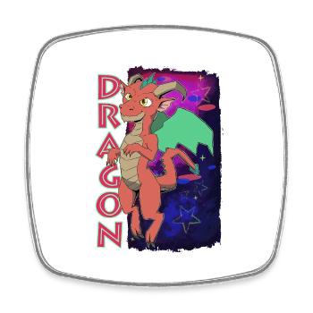 Cute Dragon - Square fridge magnet - white - Front