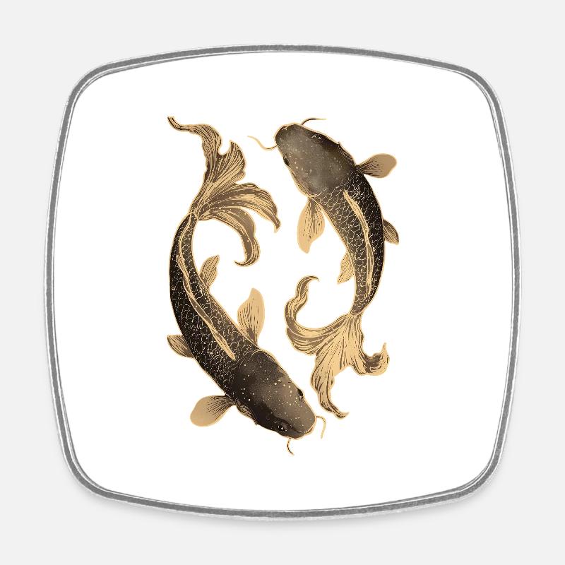 Koi - Square fridge magnet - white
