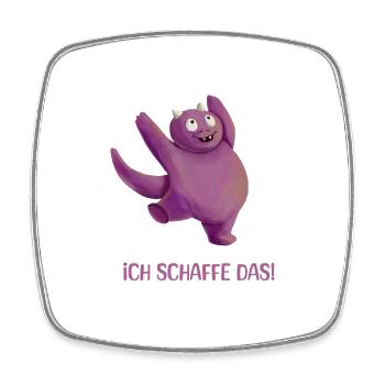 Ich schaffe das! | Motivation Spruch Positiv - Viereckiger Kühlschrankmagnet - Weiß - Vorne