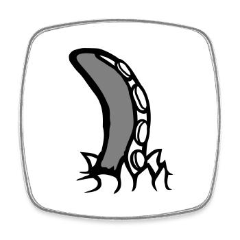 Tentakel Kraken Monster aufgerissens Shirt Alien - Viereckiger Kühlschrankmagnet - Weiß - Vorne