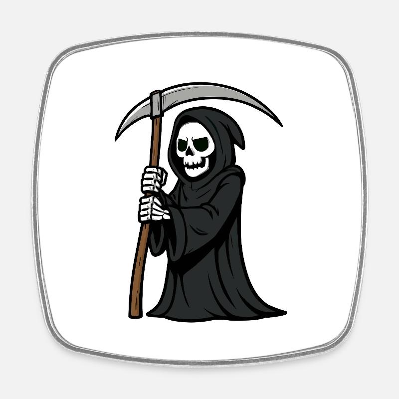 Bande dessinée Grim Reaper - Magnet carré - blanc