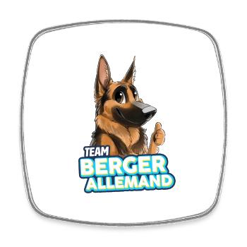 TEAM German Shepherd - Fawn - Square fridge magnet - white - Front