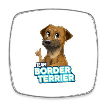 TEAM Border Terrier - Magnet carré - blanc - Devant