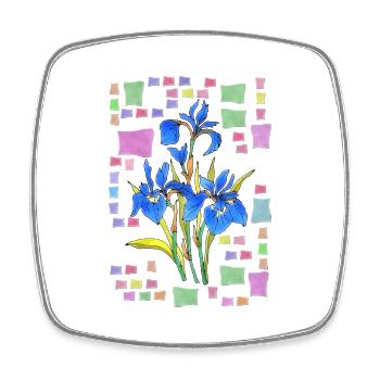 Flowers - Square fridge magnet - white - Front