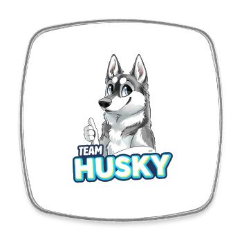 TEAM Husky - Grey - Square fridge magnet - white - Front