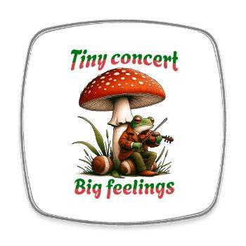 Concert dans la nature – Tiny Concert Big Feelings - Magnet carré - blanc - Devant