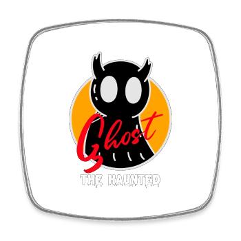 The Haunted Ghost Cool Cartoon - Viereckiger Kühlschrankmagnet - Weiß - Vorne