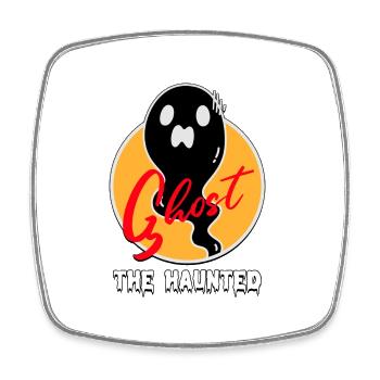 The Ghost Haunted Cool Cartoon - Viereckiger Kühlschrankmagnet - Weiß - Vorne
