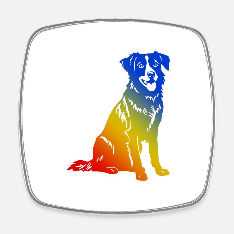 Berger Australien Multicolore - Magnet carré - blanc