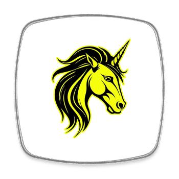 Unicorn Head Portrait Icon - Square fridge magnet - white - Front
