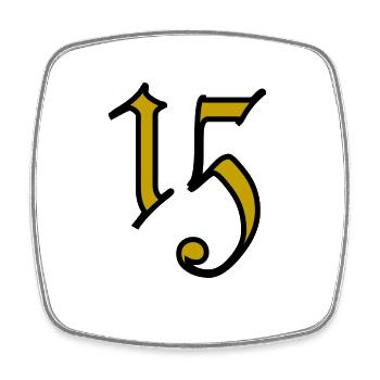 15. 15 YEARS. 15th ANNIVERSARY. 15 YEAR ANNIVERSARY. - Square fridge magnet - white - Front