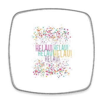 Helau,Carnival,Confetti,Colorful - Square fridge magnet - white - Front