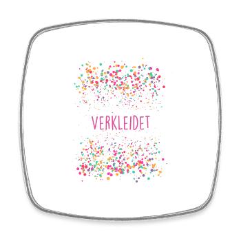 helau,karneval,konfetti,bunt,verkleidet - Viereckiger Kühlschrankmagnet - Weiß - Vorne