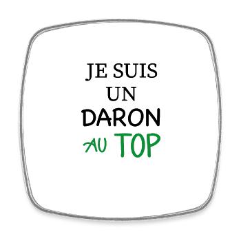 Je suis un daron au top - Magnet carré - blanc - Devant