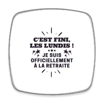 Libérée délivrée retraitée, cadeau retraite - Magnet carré - blanc - Devant