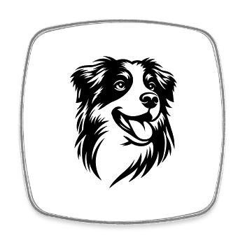 Aussie Portrait Vector ❤ - Square fridge magnet - white - Front