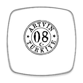 Artvin 08 Millésime - Magnet carré - blanc - Devant