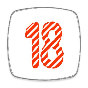 ALLES GUTE ZUM GEBURTSTAG. ALLES GUTE ZUM GEBURTSTAG. JAHRESTAG. - Viereckiger Kühlschrankmagnet - Weiß - Vorne