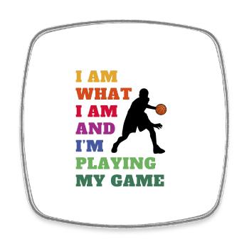Basketball love. Basketball - My Game, My Game - Square fridge magnet - white - Front