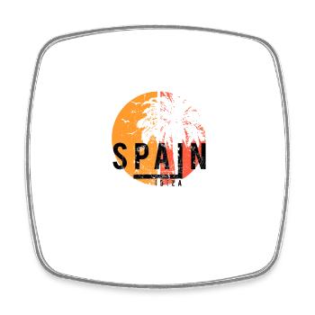 Artistic Ibiza Spain Cool Palm Tree Vacation - Square fridge magnet - white - Front