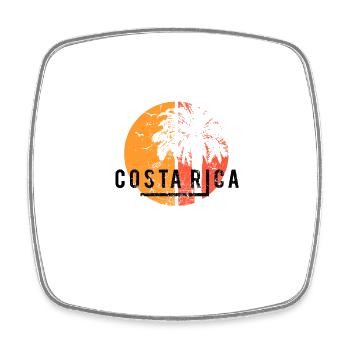 Artistic Costa Rica Cool Palm Tree Vacation - Square fridge magnet - white - Front