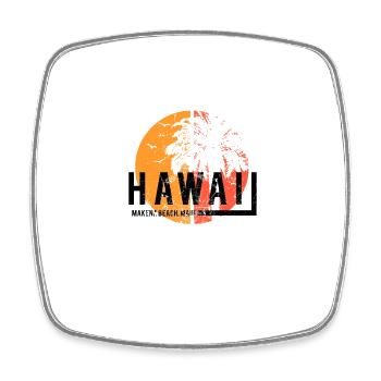 Künstlerische Makena Beach Maui Hawaii Coole Palme - Viereckiger Kühlschrankmagnet - Weiß - Vorne