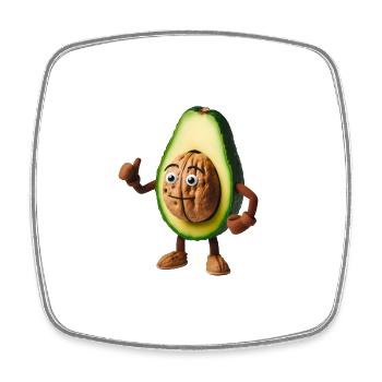 Avocat mignon au cerneau de noix ! - Magnet carré - blanc - Devant
