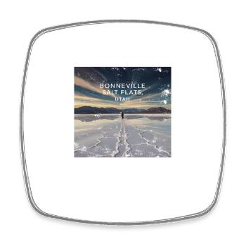 Bonneville Salt Flats Utah - Viereckiger Kühlschrankmagnet - Weiß - Vorne