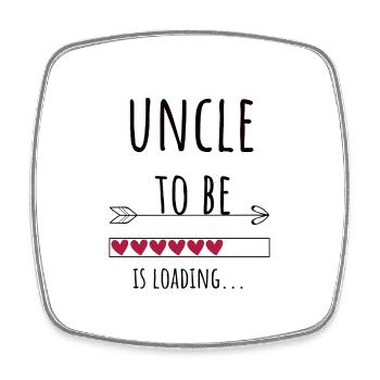 Oncle à devenir oncle cadeau d’annonce - Magnet carré - blanc - Devant