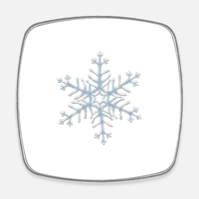 flocon de neige - Magnet carré - blanc