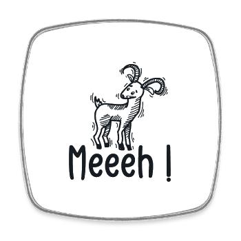 Goat Meh Goat Capricorn Meh Meh - Square fridge magnet - white - Front