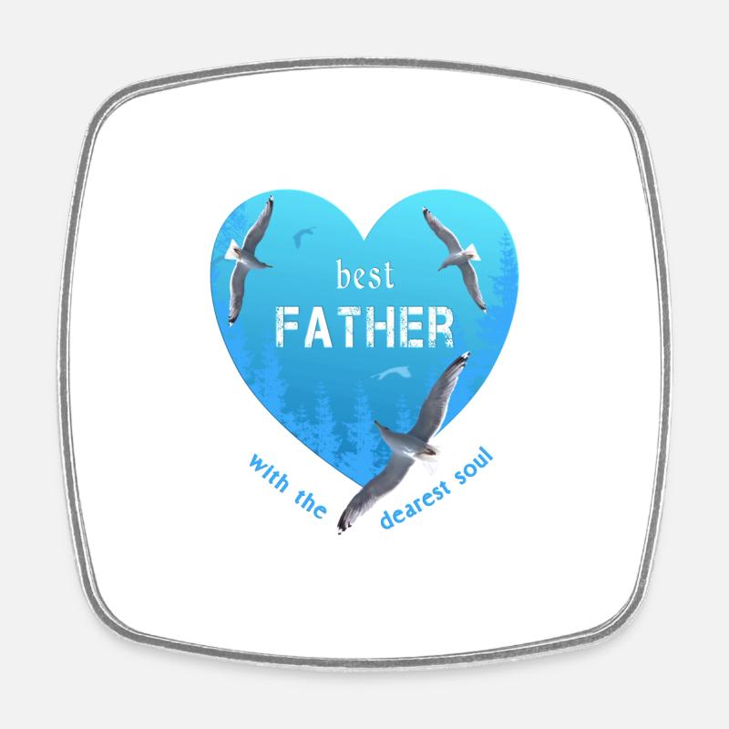 best father - Square fridge magnet - white