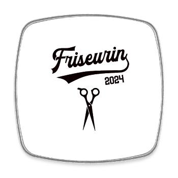 Friseurin 2024 Beruf Friseure Frisör Friseur Lehre - Viereckiger Kühlschrankmagnet - Weiß - Vorne