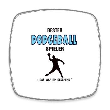 Dodgeball Spieler Bester Dodgeballer Geburtstag - Viereckiger Kühlschrankmagnet - Weiß - Vorne