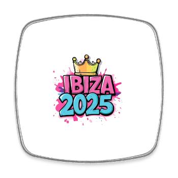 Ibiza 2025 - Magnet carré - blanc - Devant