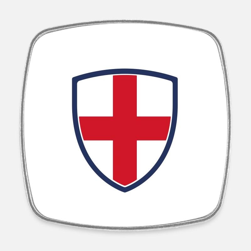 Drapeau de l’Angleterre - Magnet carré - blanc