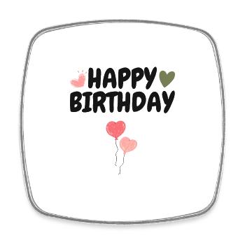 Happy Birthday - Viereckiger Kühlschrankmagnet - Weiß - Vorne