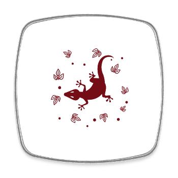 Salamander - Amphibian Animal - Square fridge magnet - white - Front