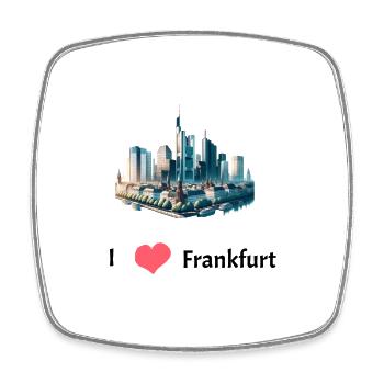 frankfurt - Viereckiger Kühlschrankmagnet - Weiß - Vorne