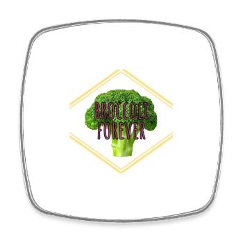 broccoli forever - Viereckiger Kühlschrankmagnet - Weiß - Vorne