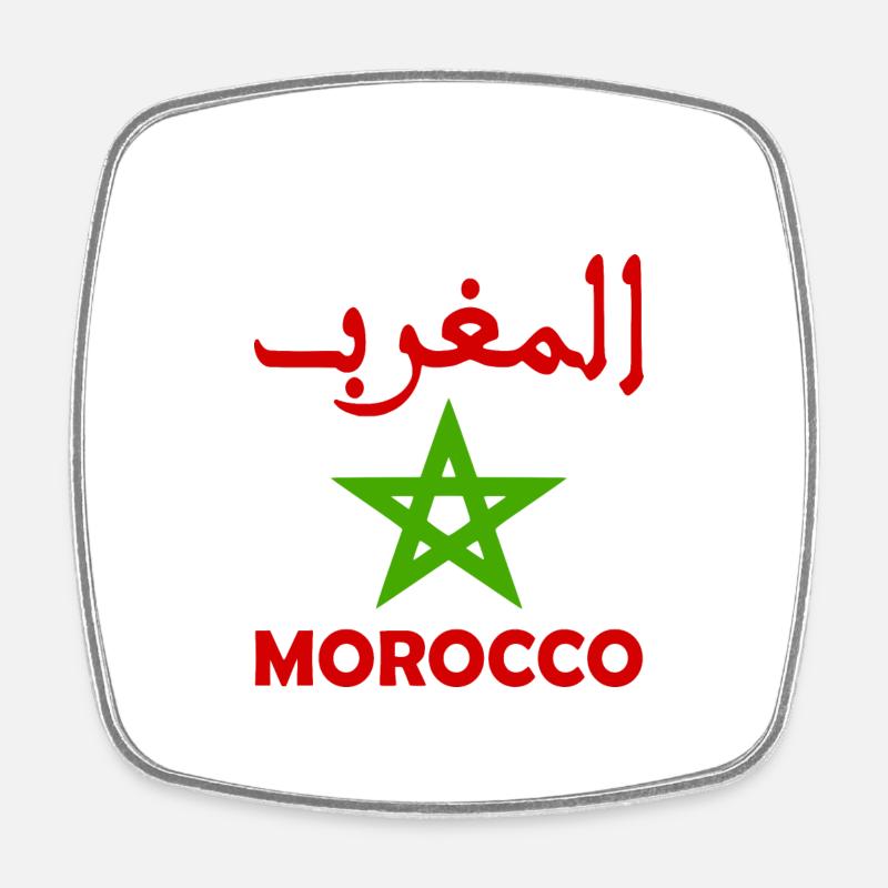 Maroc - Magnet carré - blanc