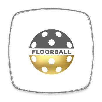 Floorball Unihockey Unihoc Floorball-or - Magnet carré - blanc - Devant
