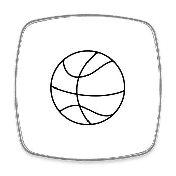 Basketball 5 0 24 - Square fridge magnet - white - Front