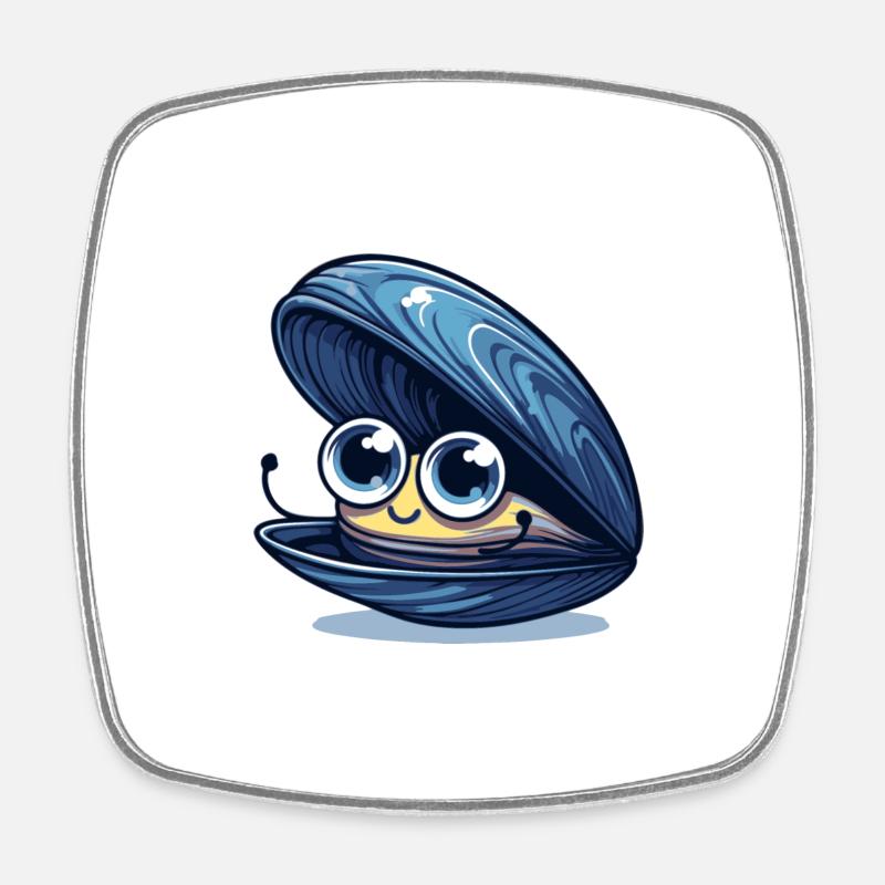 Bébés moules - Magnet carré - blanc