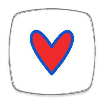 HERZ. PAAR. GERADE VERHEIRATET. Junggesellinnenabschied. VALENTINSTAG. - Viereckiger Kühlschrankmagnet - Weiß - Vorne